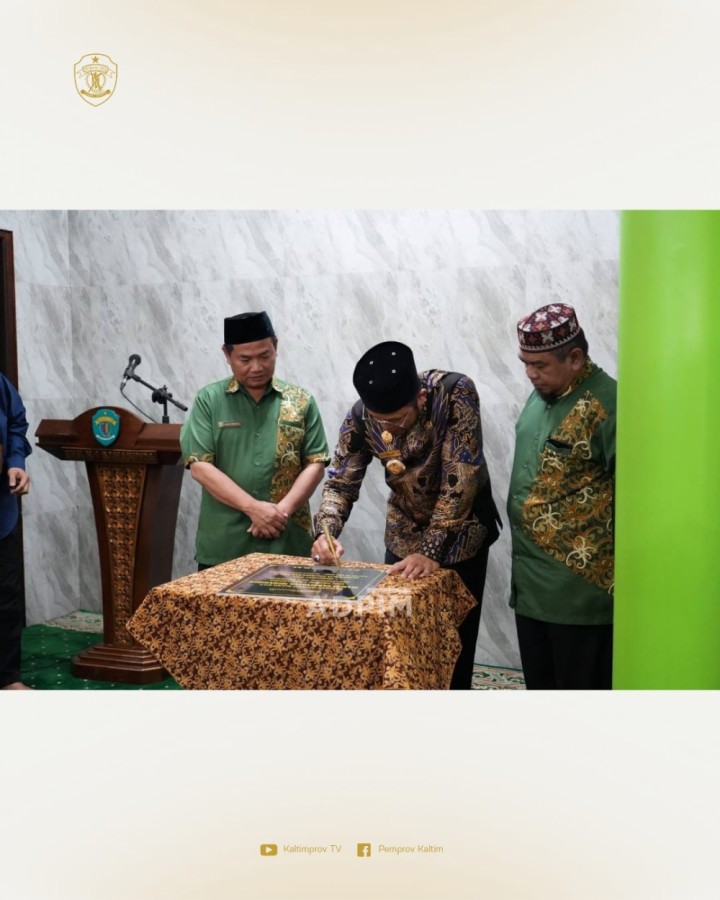 Resmikan Masjid Tarbiyatul Mujahidin SMKN 1 Samarinda, Gubernur Harum Harap Masjid Wadah Pencetak Generasi Berakhlak