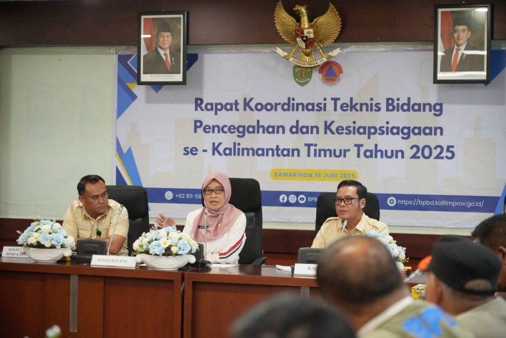 Rakontek Pencegahan dan Kesiapsiagaan se-Kaltim 2025, Sekda Sri: Pencegahan dan Mitigasi Harus Jadi Prioritas Utama