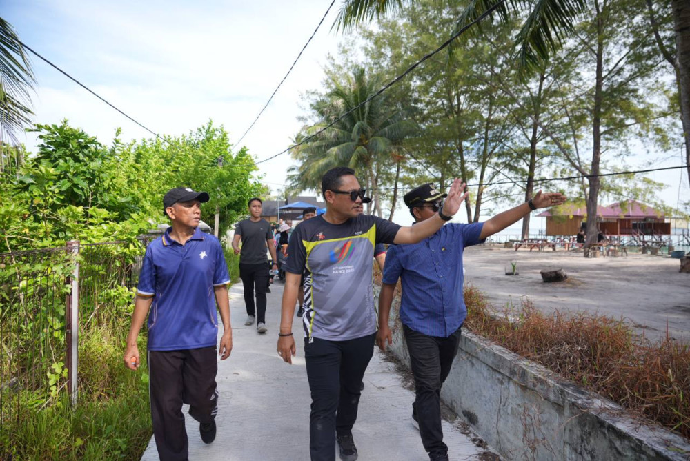 Tinjau Abrasi Pulau Derawan. Wagub Seno Lepas Tukik Penyu Hijau