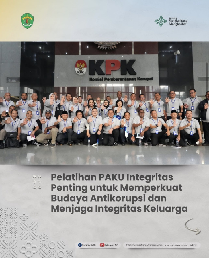 Pelatihan PAKU Integritas Penting untuk Memperkuat Budaya Antikorupsi dan Menjaga Integritas Keluarga