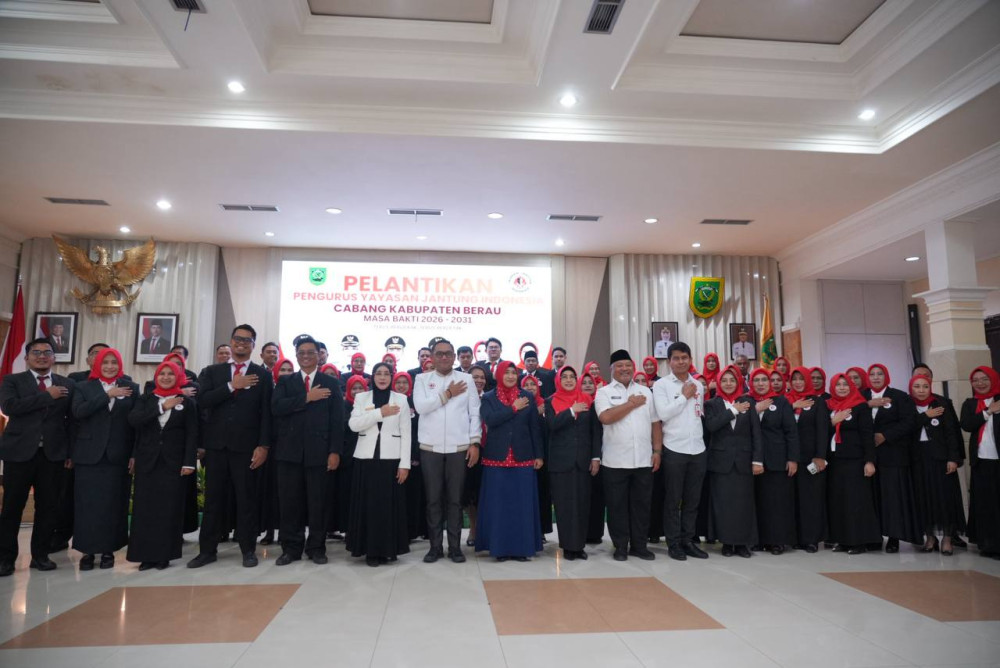 Pelantikan Pengurus YJI Berau. Wagub Seno : Perluas Edukasi Kesehatan Jantung dan Prilaku Hidup Sehat