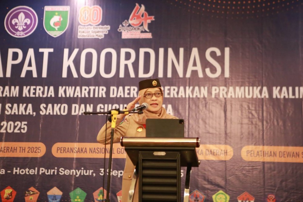 Sekda Sri Buka Rakor Program Kerja Kwarda Gerakan Pramuka Kaltim Tahun 2025